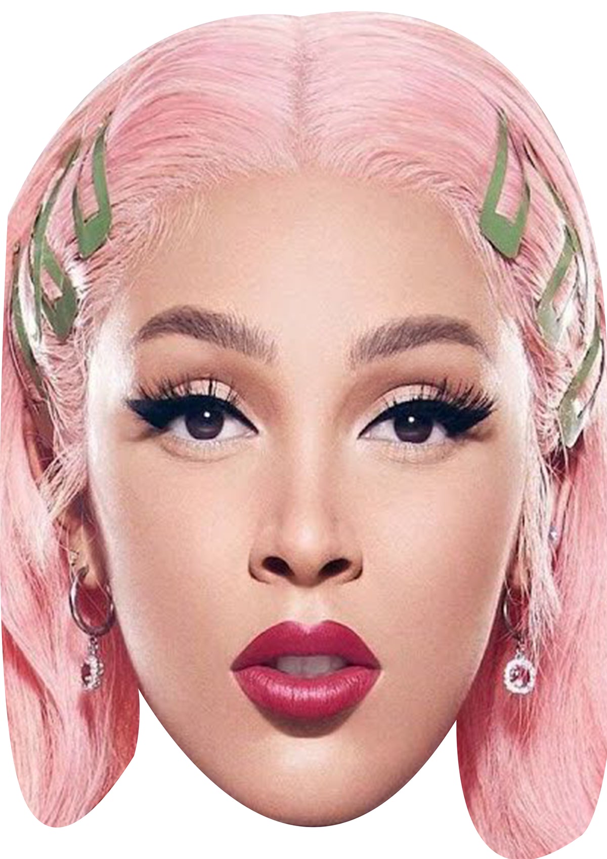 Doja Cat Celebrity Face Mask Fancy Dress Cardboard Costume Mask – Doja Cat Face Mask