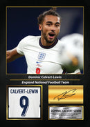 Dominic Calvert-Lewin England Signed Poster Print – England National Football Team Wall Art – Dominic Calvert-Lewin Signature Style Football Poster – Soccer Fan Gift Decor