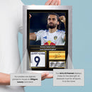 Dominic Calvert-Lewin Printed Signed Poster – Everton FC & England Striker Tribute Wall Art with Jersey & Bio Plaque – Premier League Football Memorabilia for Fans & Collectors