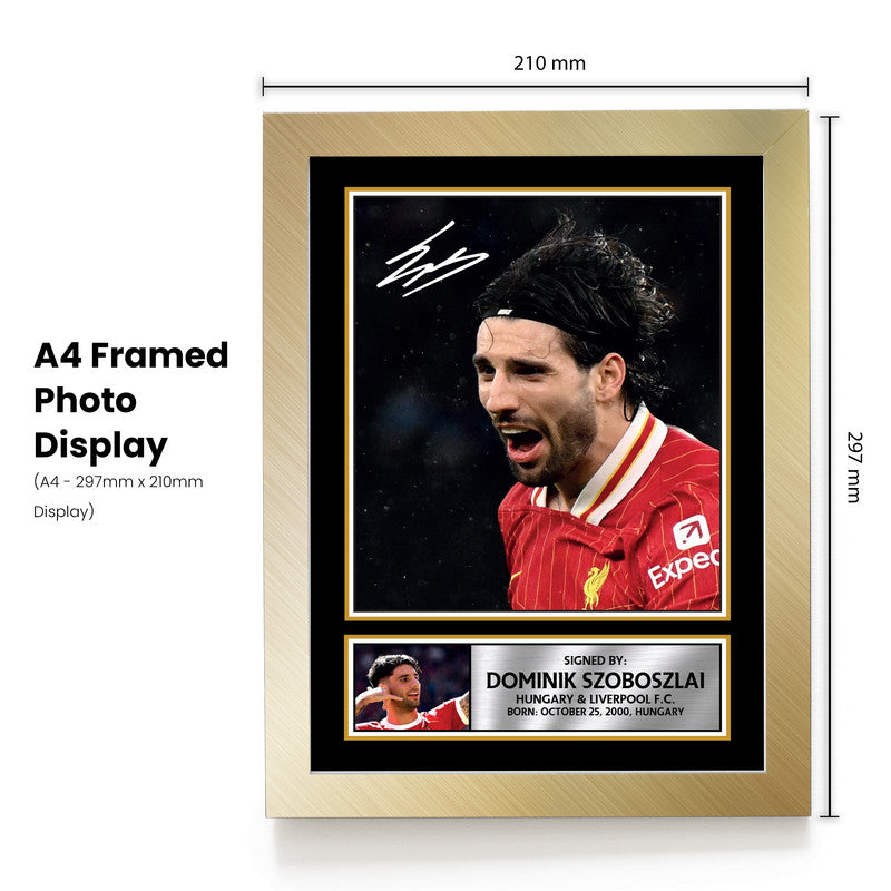 Dominik Szoboszlai Signed Autographed Portrait Poster Print – Hungary & Liverpool F.C. Midfielder – Limited Edition Football Memorabilia