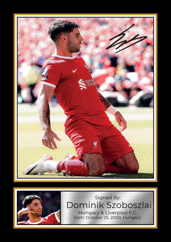 Dominik Szoboszlai Printed Signature Poster Print – Liverpool FC & Hungary Football Star – Wall Art for Fans