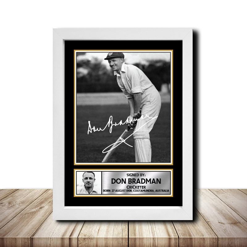 Donald Bradman M1551 Cricketer Printed Signature Poster Print Gift