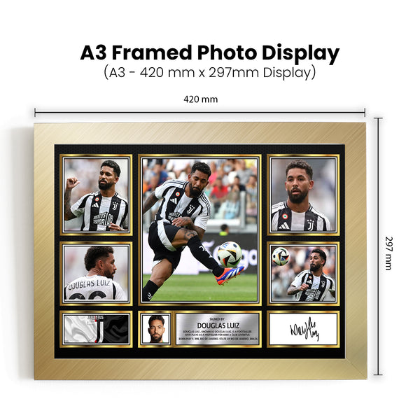 Douglas Luiz Printed Signature Football Poster Print