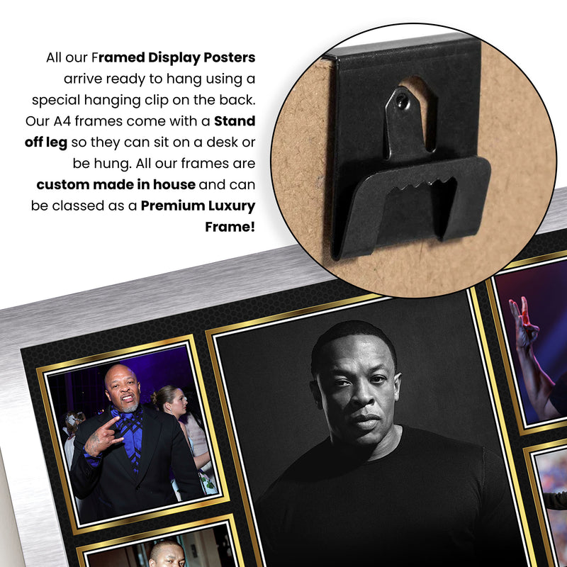 Rappers Dr.Dre Framed Autographed Print - Limited Edition Autograph Fan Gift – Collectible Memorabilia Merchandise