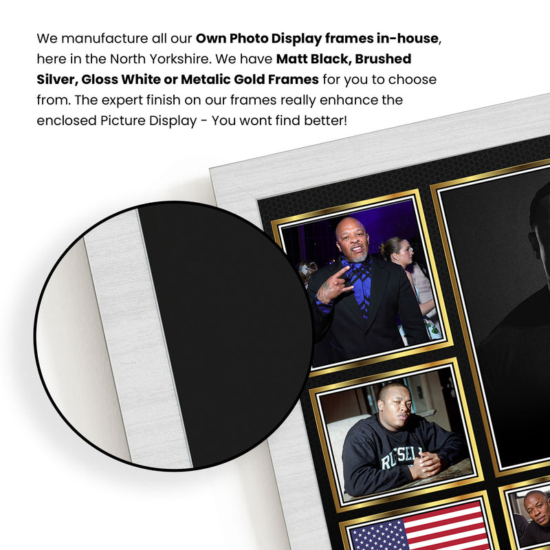 Rappers Dr.Dre Framed Autographed Print - Limited Edition Autograph Fan Gift – Collectible Memorabilia Merchandise