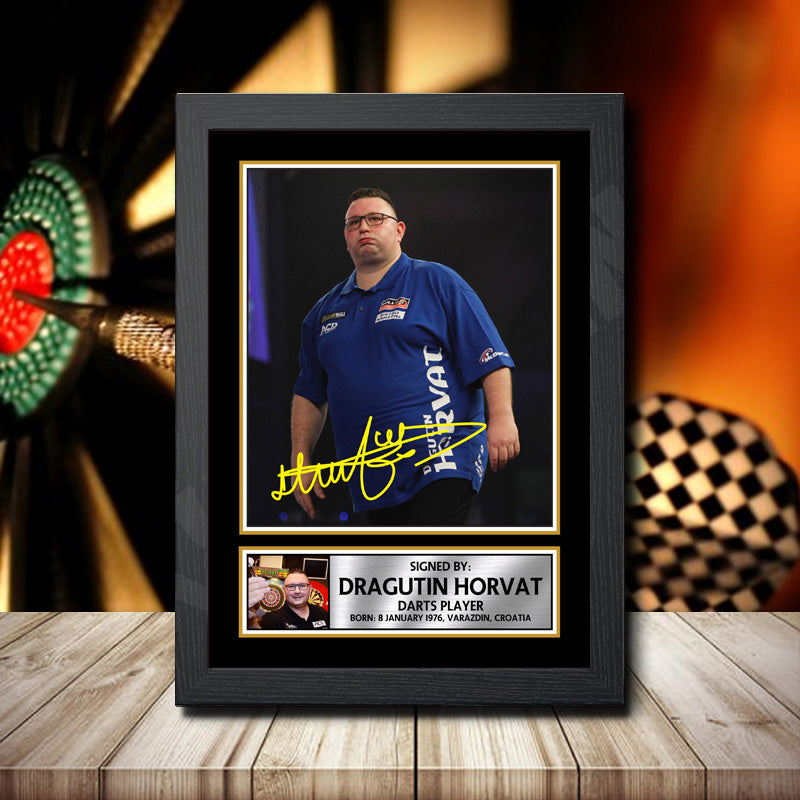 Dragutin Horvat Printed Signature Darts Star Poster Print Framed Wall Art Gift – Dragutin Horvat Printed Signature Darts Star Poster Print