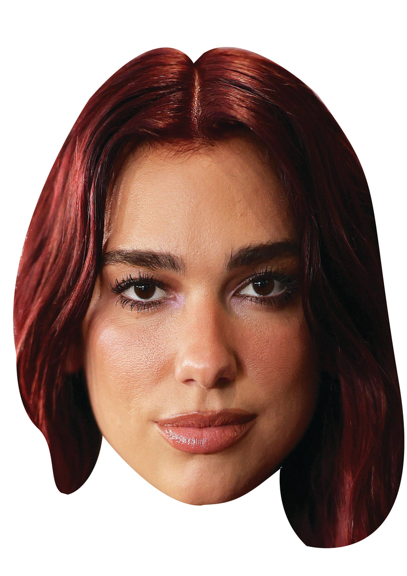 Dua Lipa 2024 Celebrity Face Mask Fancy Dress Cardboard Costume Mask