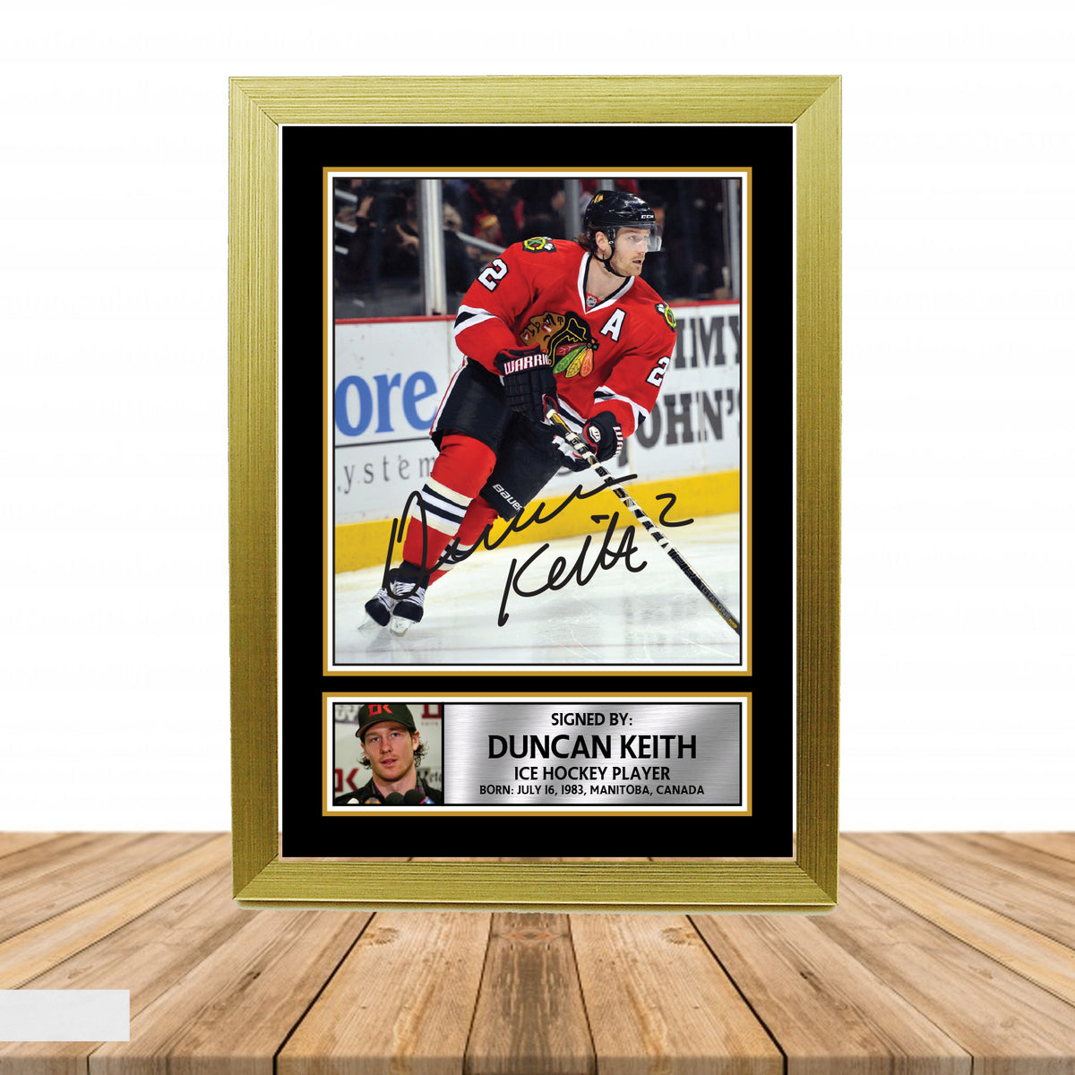 Duncan Keith Ice Hockey Printed Signature Poster Print Gift