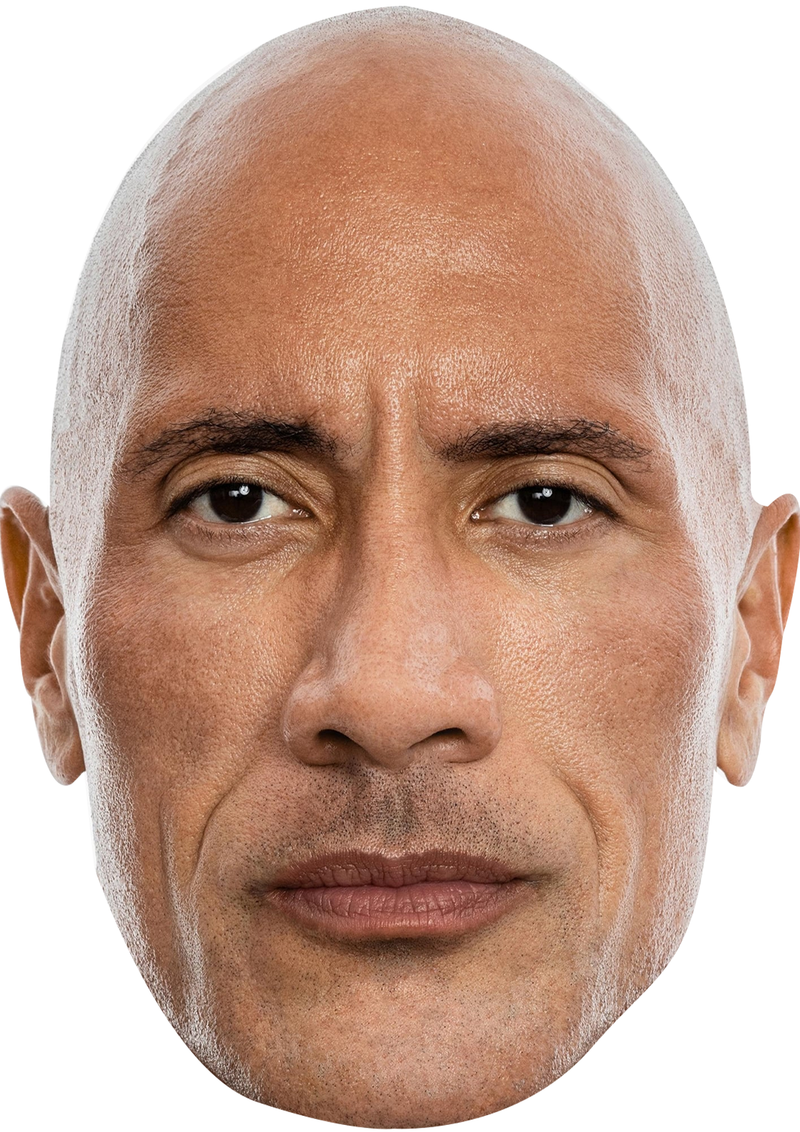 Dwayne Johnson 2025 Celebrity Face Mask Fancy Dress Cardboard Costume Mask