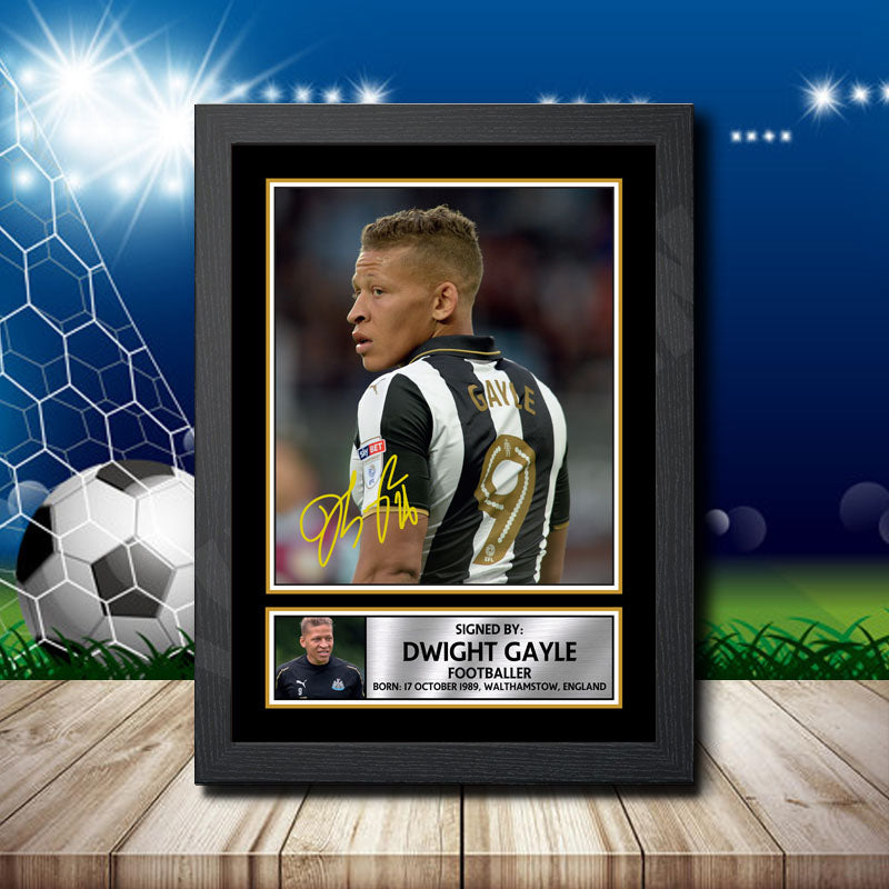 Dwight Gayle 2 Printed Signature Footballers Star Poster Print Framed Wall Art Gift – Dwight Gayle 2 Printed Signature Footballers Star Poster Print