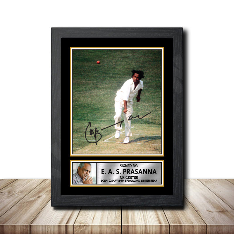 E.A.S. Prasanna M1556 Cricketer Printed Signature Poster Print Gift – E.a.s. Prasanna M1556 Cricketer Printed Signature Poster Print Gift