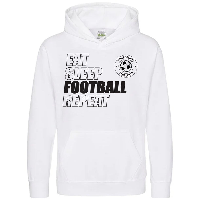 Personalized Football Player Team Kids/Adult Hoodies - Eat Sleep Football Repeat