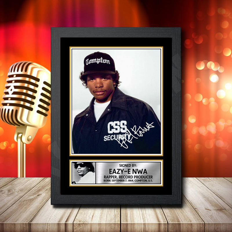 Eazy-E Nwa 1 – Printed Signature Music Star Print – Eazy-E Nwa 1