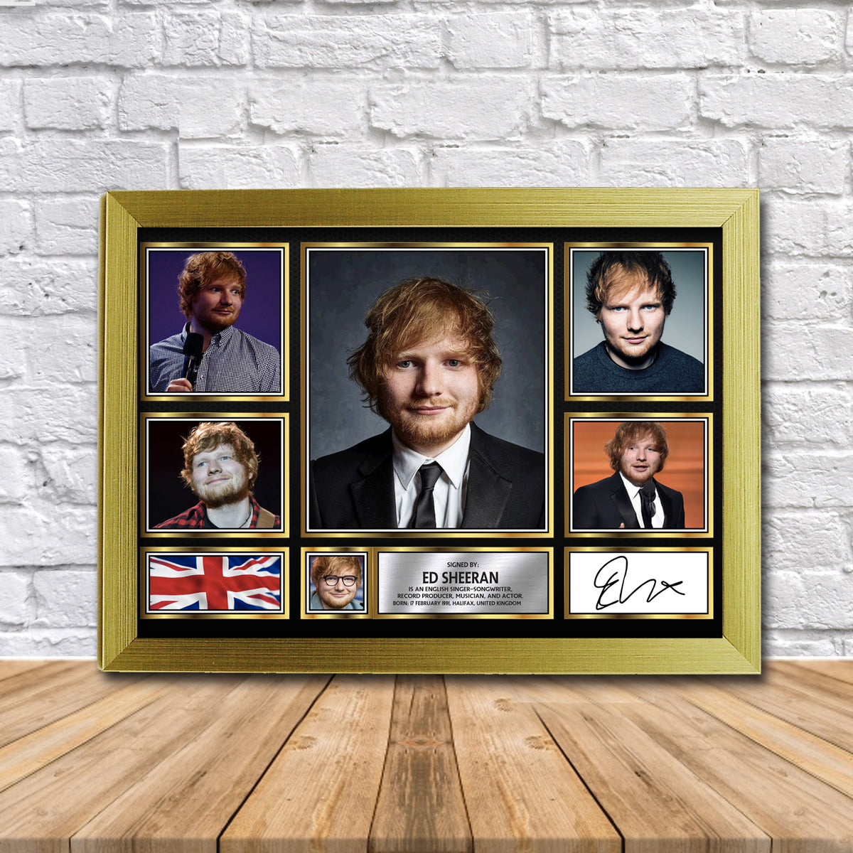 Ed Sheeran (2) Music Gift Framed Printed Signature Star Poster Print Wall Art Gift – Ed Sheeran Music Gift Framed Printed Signature Star Poster Print Wall Art Gift