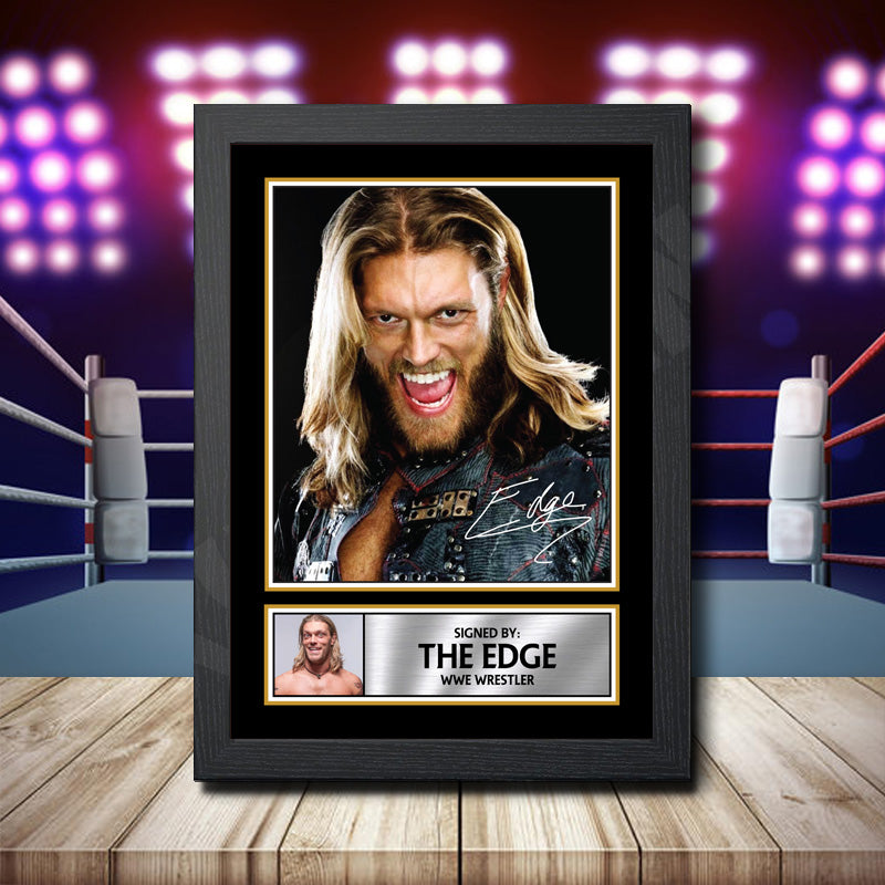 Edge Printed Signature Wwe Star Poster Print Framed Wall Art Gift – Edge Printed Signature Wwe Star Poster Print
