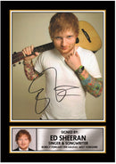 Ed Sheeran Acoustic Portrait Printed Signed Poster Print – Autograph Style Singer Wall Art – Music Memorabilia Collectible Photo
