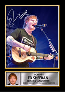Ed Sheeran Live Concert Printed Signed Poster Print – Autograph Style Singer Wall Art – Pop Music Memorabilia Collectible Photo