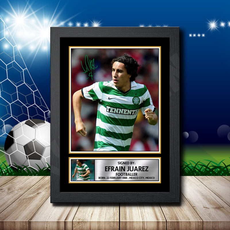 Efrain Juarez 2 Printed Signature Footballers Star Poster Print Framed Wall Art Gift – Efrain Juarez 2 Printed Signature Footballers Star Poster Print