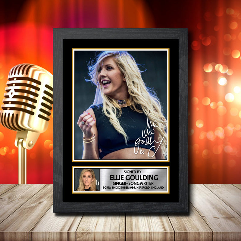 Ellie Goulding 2 – Printed Signature Music Star Print – Ellie Goulding 2