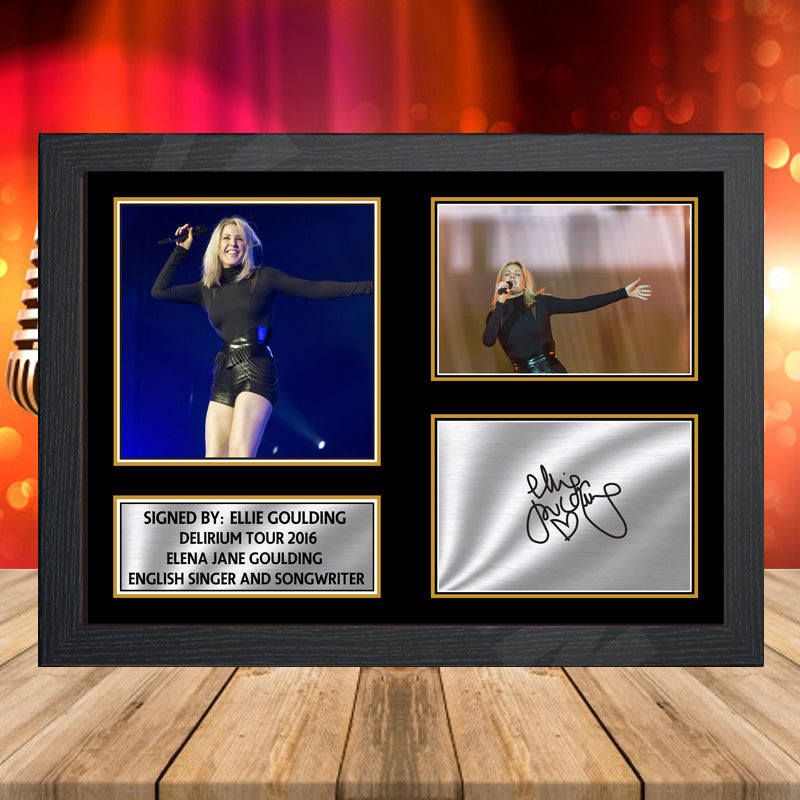 Ellie Goulding Delirium Tour 2016 – Printed Signature Music-Landscape Star Print – Ellie Goulding Delirium Tour 2016