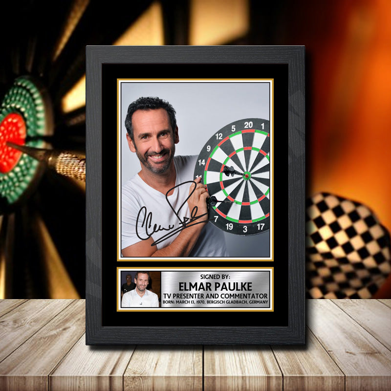 Elmar Paulke Printed Signature Darts Star Poster Print Framed Wall Art Gift – Elmar Paulke Printed Signature Darts Star Poster Print