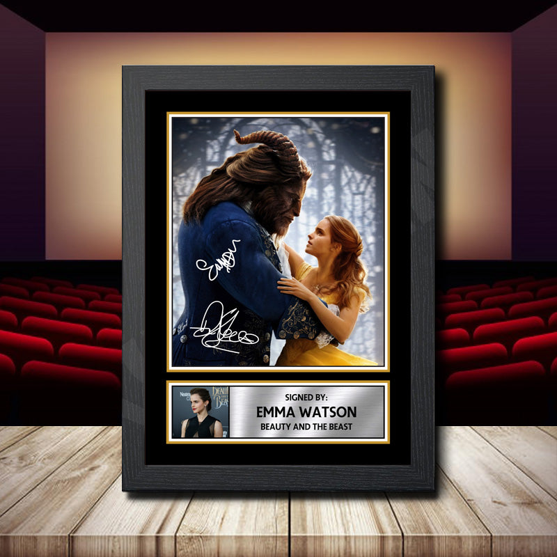 Emma Watson Beauty And The Beast 2 Printed Signature Movie Star Poster Print Framed Wall Art Gift – Emma Watson Beauty And The Beast 2 Printed Signature Movie Star Poster Print