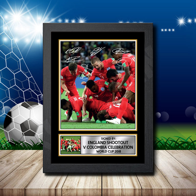 England Shootout V Colombia Celebration World Cup 2018 Printed Signature Footballers Star Poster Print Framed Wall Art Gift – England Shootout V Colombia Celebration World Cup 2018 Printed Signature