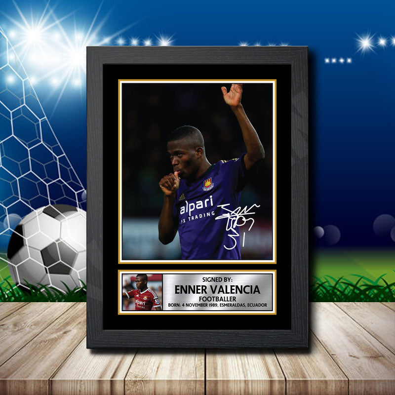 Enner Valencia 1 Printed Signature Footballers Star Poster Print Framed Wall Art Gift – Enner Valencia 1 Printed Signature Footballers Star Poster Print