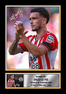 Enzo Le Fee Sunderland Printed Autograph Poster – France Football Star Wall Art – Soccer Memorabilia Gift for Fans