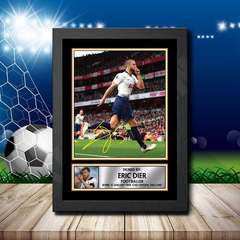 Eric Dier 5 Printed Signature Footballers Star Poster Print Framed Wall Art Gift – Eric Dier 5 Printed Signature Footballers Star Poster Print