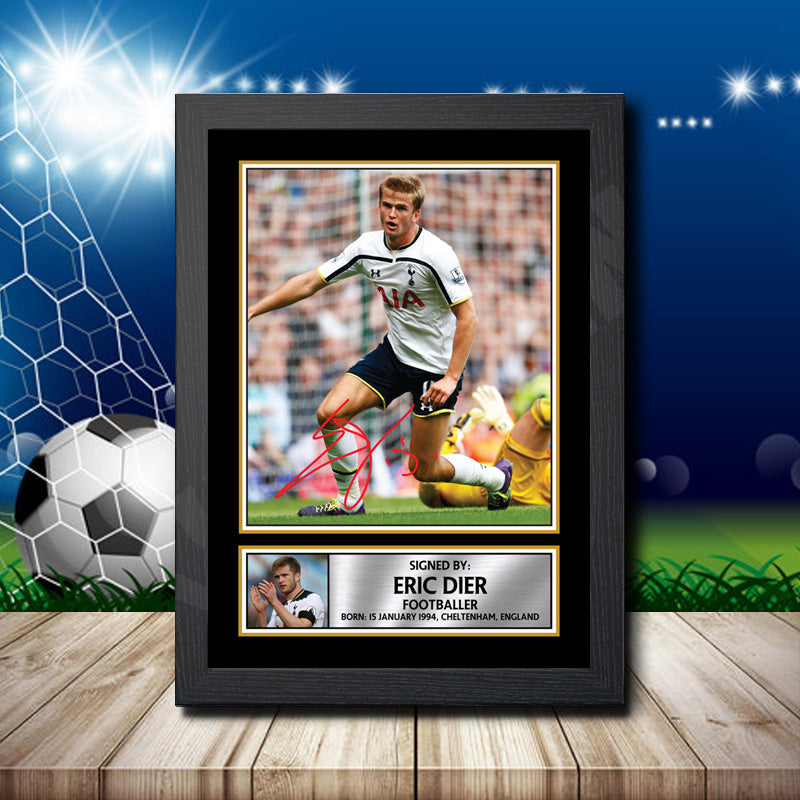 Eric Dier 4 Printed Signature Footballers Star Poster Print Framed Wall Art Gift – Eric Dier 4 Printed Signature Footballers Star Poster Print