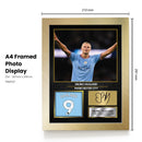 Erling Haaland Manchester City Signed Poster Print – Man City Football Wall Art – Printed Autograph Soccer Memorabilia – Premier League Fan Gift & Bedroom Decor