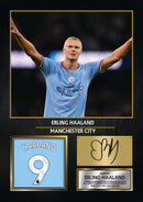 Erling Haaland Manchester City Signed Poster Print – Man City Football Wall Art – Printed Autograph Soccer Memorabilia – Premier League Fan Gift & Bedroom Decor