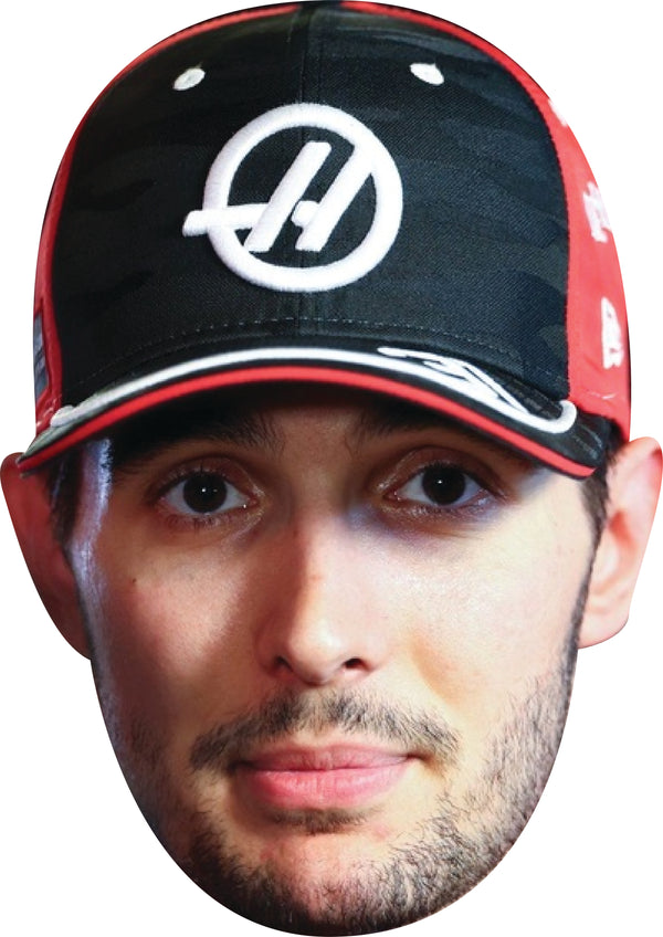 Esteban Ocon Cap Face Mask – F1 Motorsport Celebrity Card Face Mask – Celebrity Mask for Stag Do, Hen Night, Fancy Dress & Costume Parties