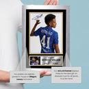 Estevão Willian Chelsea Printed Autograph Poster – Brazil Football Wonderkid Wall Art – Soccer Memorabilia Gift for Fans