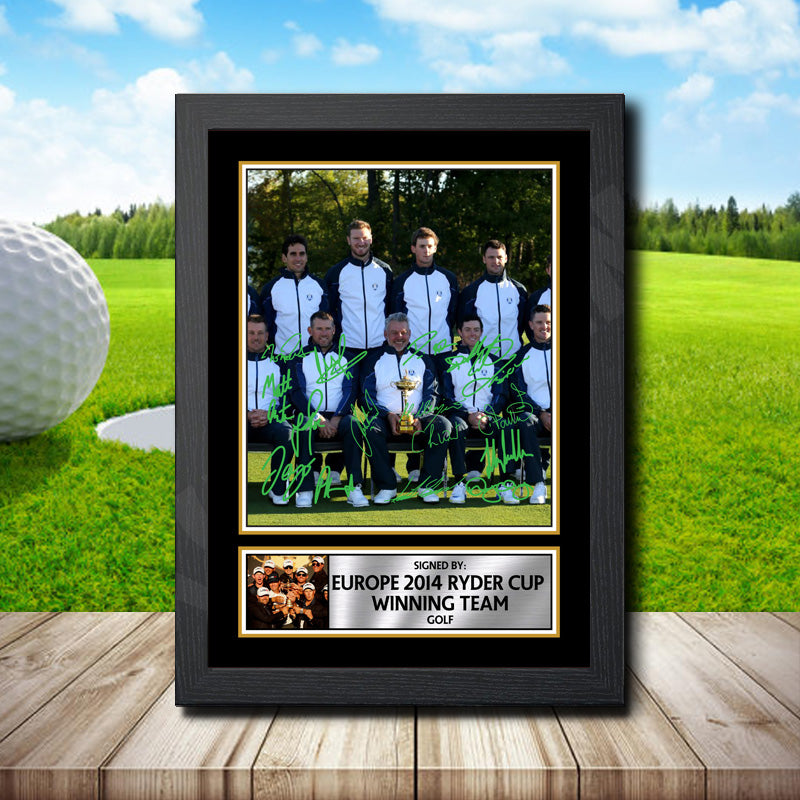 Europe 2016 Ryder Cup Team Printed Signature Golfer Star Poster Print Framed Wall Art Gift – Europe 2016 Ryder Cup Team Printed Signature Golfer Star Poster Print