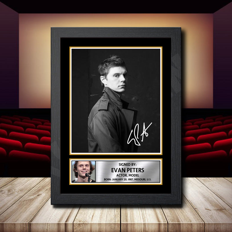 Evan Peters 2 Printed Signature Movie Star Poster Print Framed Wall Art Gift – Evan Peters 2 Printed Signature Movie Star Poster Print