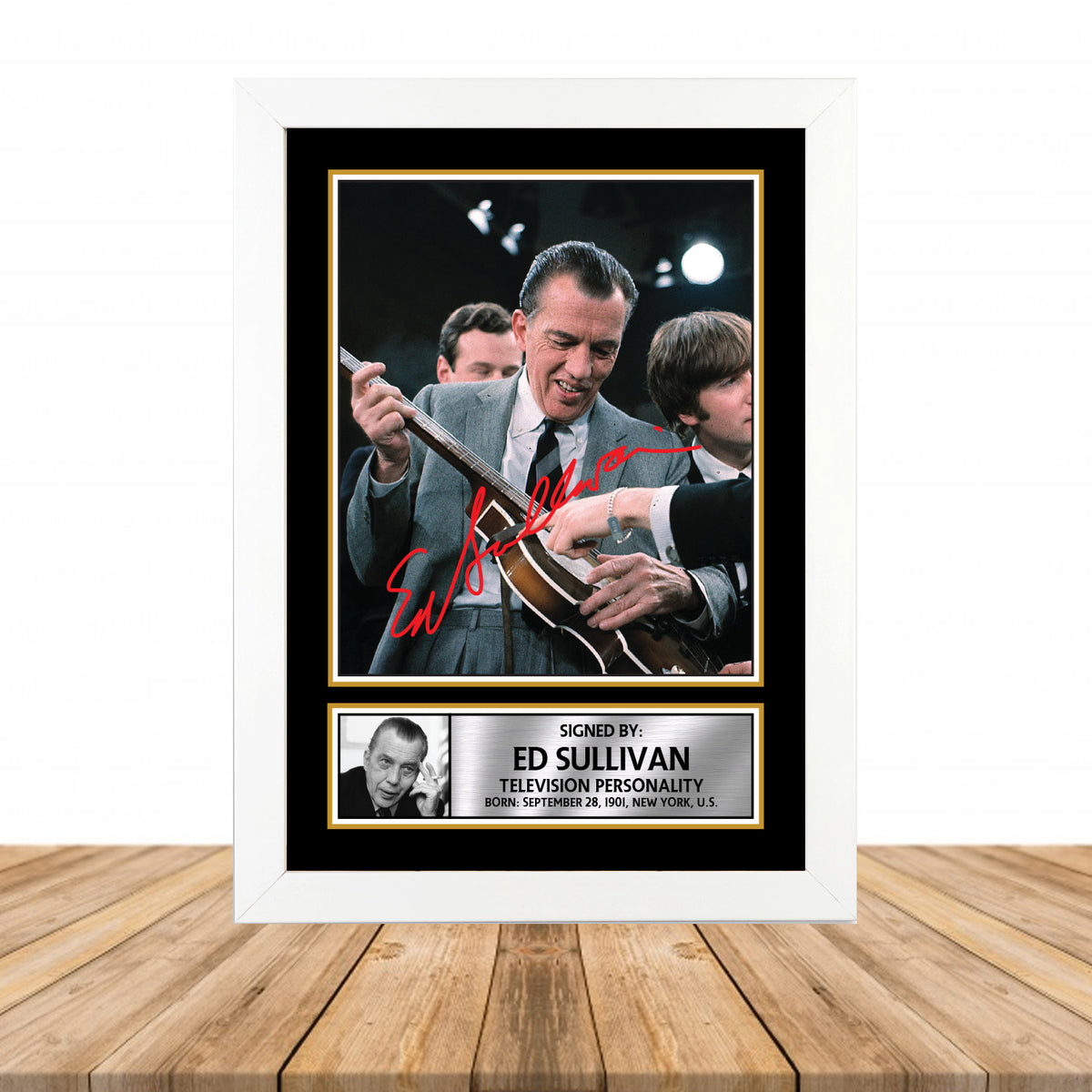 Ed Sullivan M838 Television Printed Signature Poster Print Gift