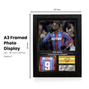Eddie Nketiah Printed Signed Poster – Arsenal FC & England Striker Tribute Wall Art with Jersey & Bio Plaque – Premier League Football Memorabilia for Fans & Collectors