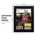 Eli Junior Kroupi Printed Signed Poster – AFC Bournemouth & France U-21 Forward Tribute Wall Art with Jersey & Bio Plaque – Premier League Football Memorabilia for Fans & Collectors