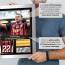 Eli Junior Kroupi Printed Signed Poster – AFC Bournemouth & France U-21 Forward Tribute Wall Art with Jersey & Bio Plaque – Premier League Football Memorabilia for Fans & Collectors