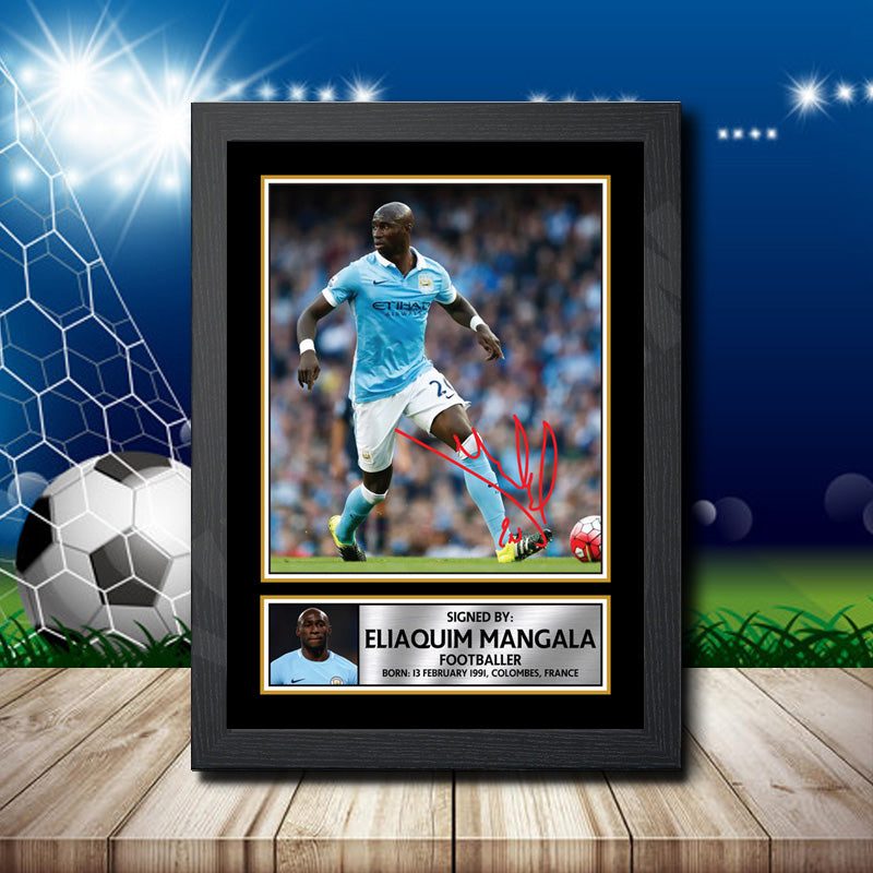 Eliaquim Mangala 2 Printed Signature Footballers Star Poster Print Framed Wall Art Gift – Eliaquim Mangala 2 Printed Signature Footballers Star Poster Print