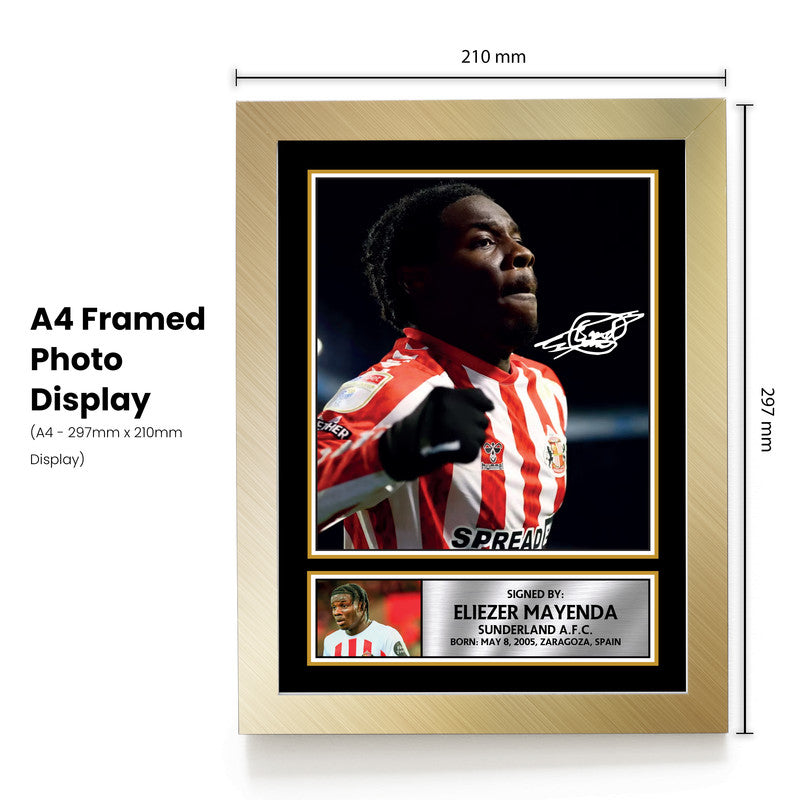 Eliezer Mayenda Signed Autograph Poster Print – Sunderland AFC Football Memorabilia