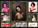 Elizabeth Taylor Actors Framed Autographed Print - Limited Edition Autograph Fan Gift – Collectible Memorabilia Merchandise