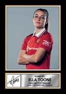Ella Toone Signed Poster Print – Manchester United Women’s Football Tribute Wall Art with Signature & Player Bio – England Midfielder Memorabilia for Fans & Collector