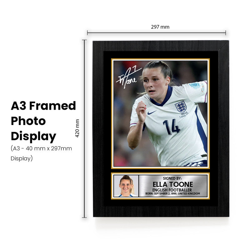 Ella Toone Poster Print – England Women’s Football Star Wall Art  – Framed or Unframed – Gift for Women’s Football Fans