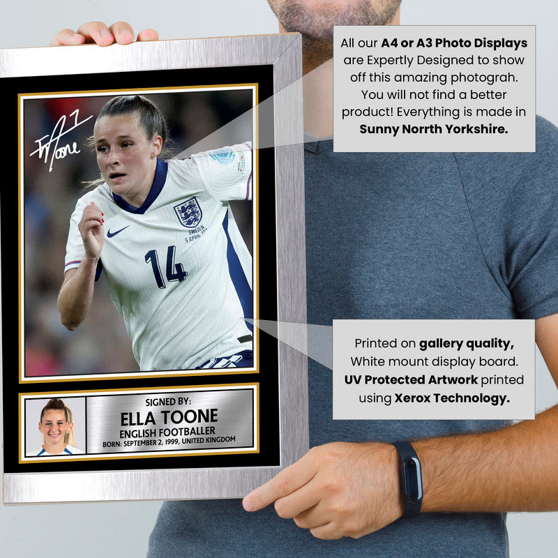 Ella Toone Poster Print – England Women’s Football Star Wall Art  – Framed or Unframed – Gift for Women’s Football Fans