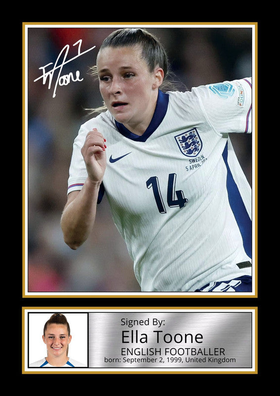 Ella Toone Poster Print – England Women’s Football Star Wall Art  – Framed or Unframed – Gift for Women’s Football Fans