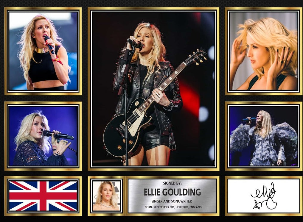 Ellie Goulding Singers Framed Printed Signature Print – Fan Gift – Wall Art – Ellie Goulding Singers Framed Printed Signature Print – A4 Poster
