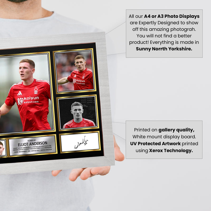 Elliot Anderson Limited Edition Signed Football Poster Print